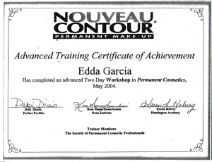 Nouveau Contour Adv Training Certificate