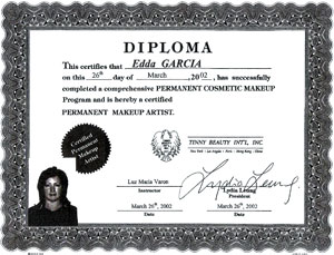 Tinny Beauty Intl Diploma